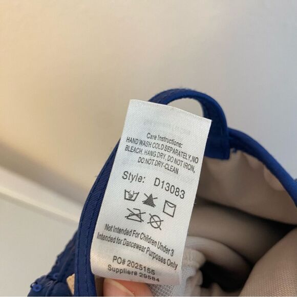 WEISSMAN Elite Dance Costume navy blue sequin Cruel World D13083 LC-large child - Picture 6 of 12